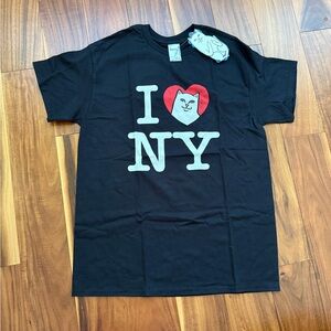 Ripndip I Heart New York Black T-Shirt Unisex Size Medium NWT Rare